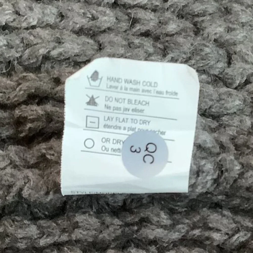 Chunky Knit Open Front Shawl Collar Cardigan Sweater Coat In Taupe Petite S - Picture 10 of 10